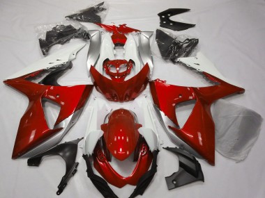 Suzuki GSXR 1000 Motorrad Verkleidung 2009-2016 - Weiss Silber Rot