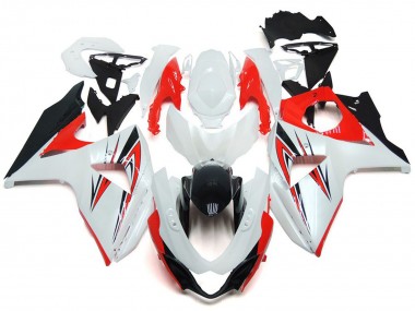 Suzuki GSXR 1000 Motorrad Verkleidung 2009-2016 - Weiss Rot Schwarz