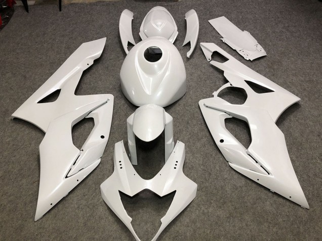 Suzuki GSXR 1000 Motorrad Verkleidung 2005-2006 - Glanzendes Weiss Schlichtes