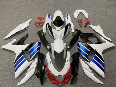 Suzuki GSXR 1000 Motorrad Verkleidung 2009-2016 - Weiss Blau Rot Schwarz