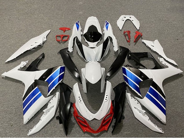 Suzuki GSXR 1000 Motorrad Verkleidung 2009-2016 - Weiss Blau Rot Schwarz