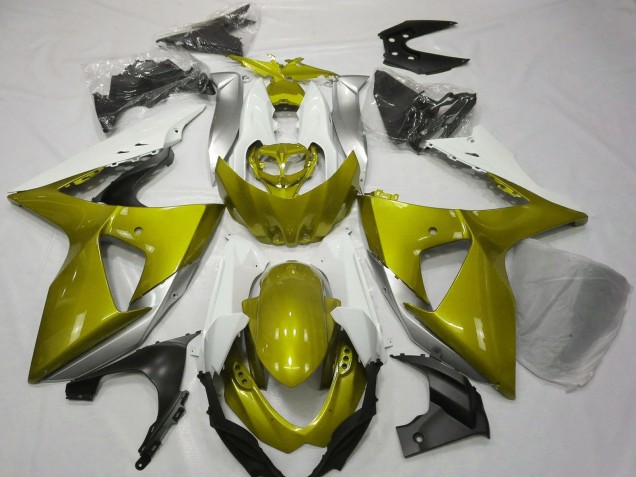 Suzuki GSXR 1000 Motorrad Verkleidung 2009-2016 - Weiss Gelb