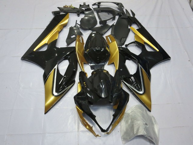 Suzuki GSXR 1000 Motorrad Verkleidung 2005-2006 - Gold Schwarz
