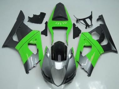 Suzuki GSXR 1000 Motorrad Verkleidung 2003-2004 - Grun Silber Schwarz