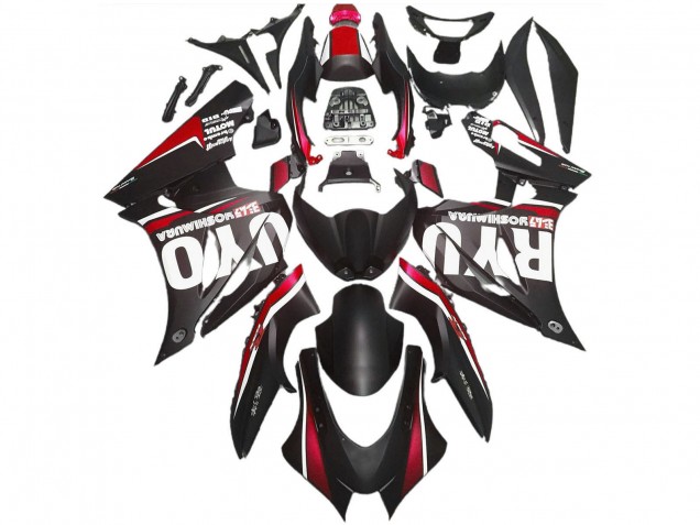 Suzuki GSXR 1000 Abs Motorrad Verkleidungen 2017-2024 - Matt Schwarz Rot