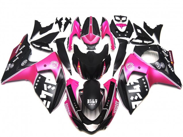 Suzuki GSXR 1000 Motorrad Verkleidung 2009-2016 - Rosa Schwarz