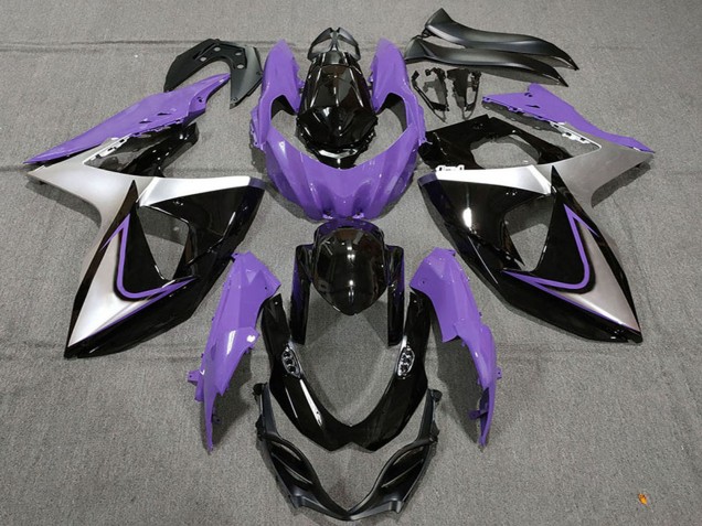 Suzuki GSXR 1000 Motorrad Verkleidung 2009-2016 - Lila Silber Schwarz