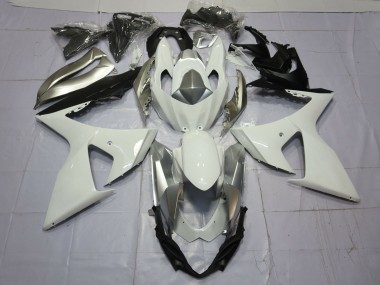 Suzuki GSXR 1000 Motorrad Verkleidung 2009-2016 - Weiss Silber
