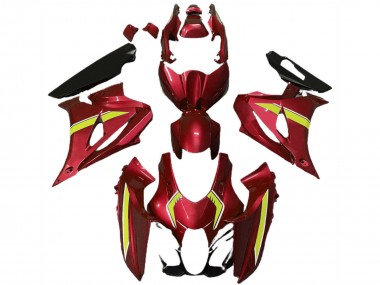 Suzuki GSXR 1000 Motorrad Verkleidung 2017-2024 - Rot Gelb Stil