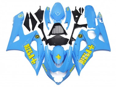 Suzuki GSXR 1000 Motorrad Verkleidung 2005-2006 - Blau Gelb Rizla