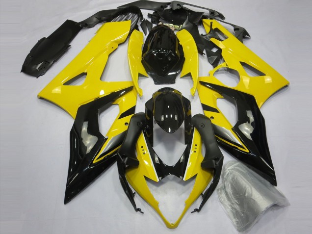 Suzuki GSXR 1000 Motorrad Verkleidung 2005-2006 - Gelb Glanzendes Schwarz