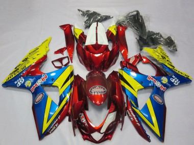 Suzuki GSXR 1000 Motorrad Verkleidung 2009-2016 - Gelb Rot Blau