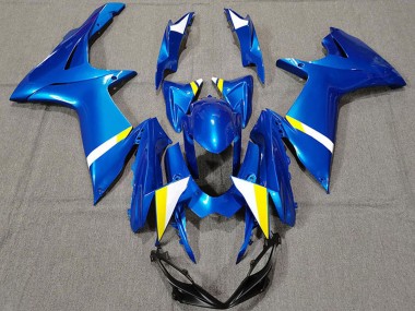 Suzuki GSXR 600 / GSXR 750 Motorrad Verkleidung 2011-2024 - Blau Weiss Gelb