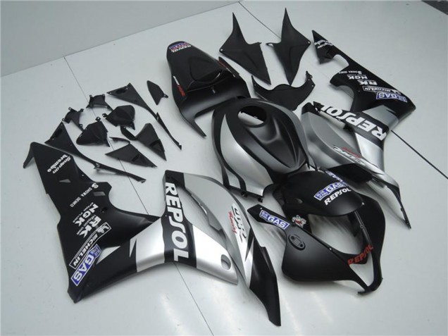 Honda CBR600RR Motorrad Verkleidung 2007-2008 - Matt Schwarz Silber Grau Repsol