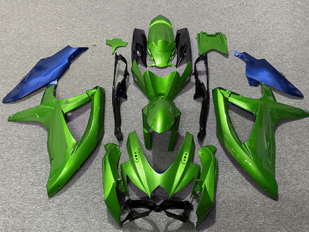 Suzuki GSXR 600 / GSXR 750 Motorrad Verkleidung 2008-2010 - Grun Blau