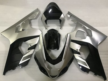 Suzuki GSXR 600 / GSXR 750 Motorrad Verkleidung 2004-2005 - Silber Schwarz