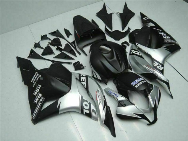 Honda CBR600RR Motorrad Verkleidung 2009-2012 - Silber Matt Schwarz Repsol