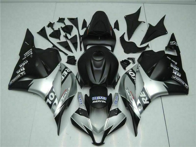 Honda CBR600RR Motorrad Verkleidung 2009-2012 - Silber Matt Schwarz Repsol