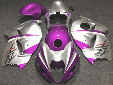 Suzuki GSXR 1300 Motorrad Verkleidung 1996-2007 - Glanzendes Rosa und Silber