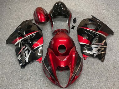 Suzuki GSXR 1300 Motorrad Verkleidung 1996-2007 - Kastanienbraun Rot Schwarz Stil