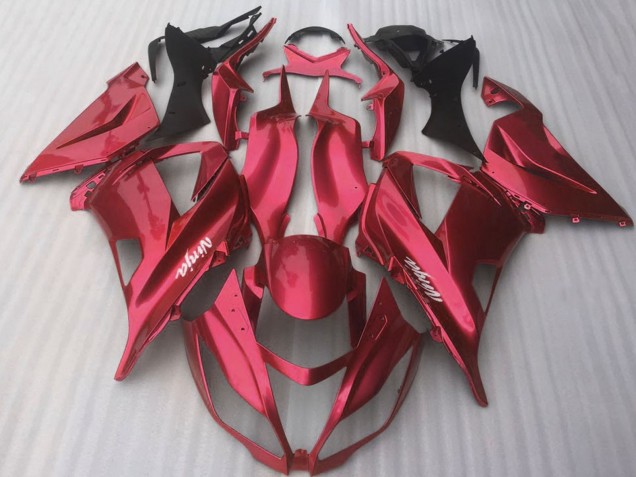 Kawasaki ZX10R Motorrad Verkleidung 2016-2020 - Glanzendes Bonbon Rot
