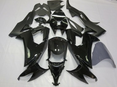 Kawasaki ZX10R Motorrad Verkleidung 2008-2010 - Glanzendes Schwarz Matt Schwarz