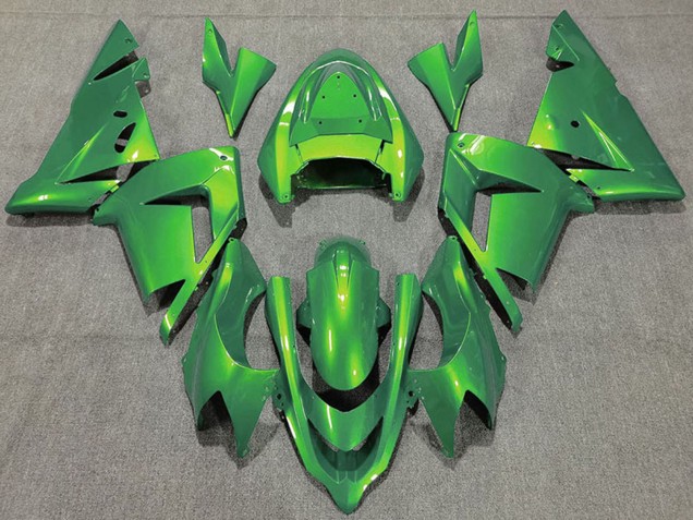 Kawasaki ZX10R Motorrad Verkleidung 2004-2005 - Glanzendes Grun