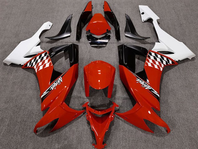 Kawasaki ZX10R Motorrad Verkleidung 2008-2010 - Weiss Rot Schwarz