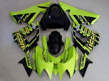 Kawasaki ZX10R Motorrad Verkleidung 2004-2005 - Hohe Sichtbarkeit Gelb und Schwarz
