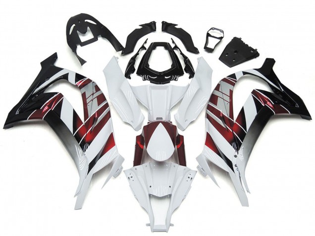 Kawasaki ZX10R Motorrad Verkleidung 2016-2020 - Weiss Rot Schwarz