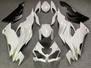 Kawasaki ZX6R Motorrad Verkleidung 2019-2022 - Perl Weiss Grun