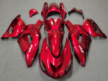 Kawasaki ZX14R Motorrad Verkleidung 2006-2011 - Rot Weiss Ninja