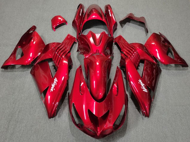 Kawasaki ZX14R Motorrad Verkleidung 2006-2011 - Rot Weiss Ninja
