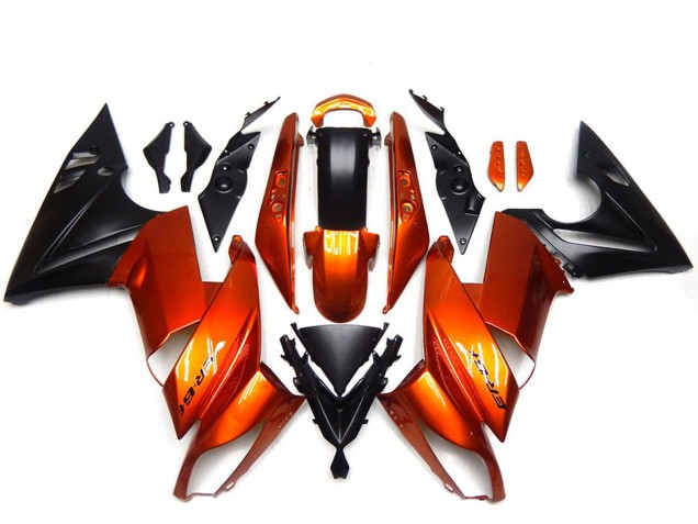 Kawasaki Ninja 650R Motorrad Verkleidung 2009-2011 - Orange Schwarz
