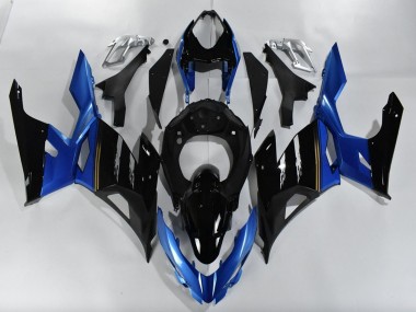 Kawasaki Ninja 400 Motorrad Verkleidung 2018-2024 - Blau Glanzendes Schwarz