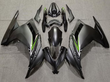 Kawasaki Ninja 300 Motorrad Verkleidung 2013-2024 - Matt Schwarz Grun