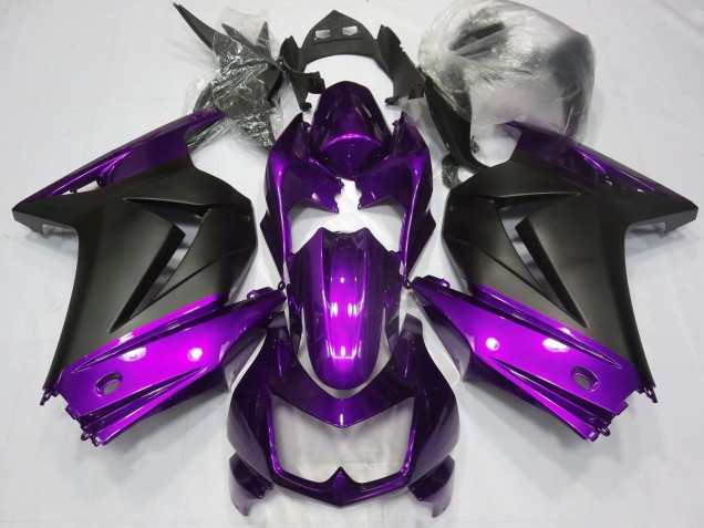 Kawasaki Ninja 250 Motorrad Verkleidung 2008-2012 - Lila Matt Schwarz