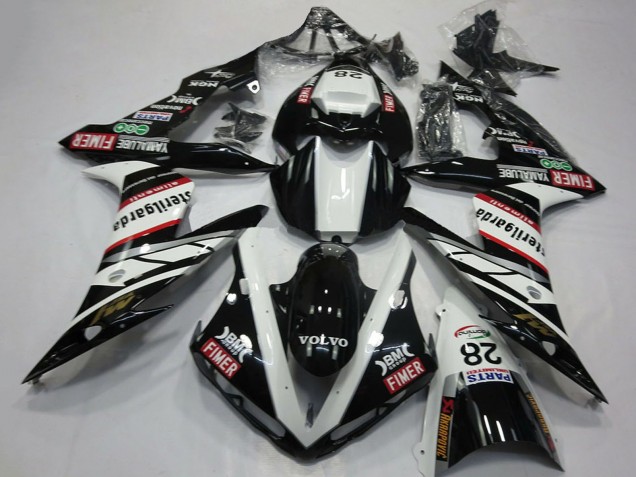 Yamaha R1 Motorrad Verkleidung 2004-2006 - Weiss Schwarz Volvo Fimer Yamalube Sterilgarda 28