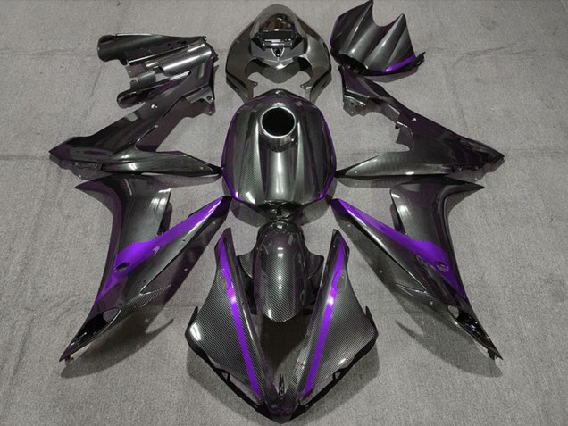 Yamaha R1 Motorrad Verkleidung 2004-2006 - Carbonfaser Stil Lila