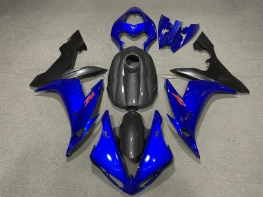 Yamaha R1 Motorrad Verkleidung 2004-2006 - Carbonfaser Stil Blau