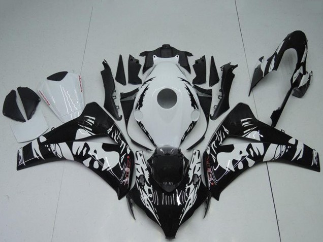 Honda CBR1000RR Abs Verkleidungen 2008-2011 - Weiss Glanzendes Schwarz