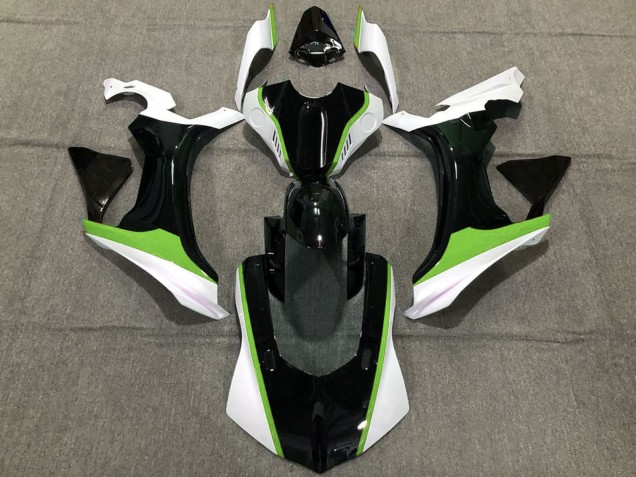 Yamaha R1 Motorrad Verkleidung 2015-2019 - Weiss Grun Glanzendes Schwarz