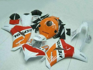 Honda CBR1000RR Motorrad Verkleidung 2008-2011 - Orange Weiss Rot Schwarz Repsol