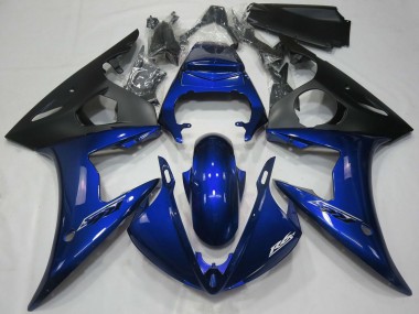 Yamaha R6 Motorrad Verkleidung 2005 - Dunkel Blau Matt Schwarz