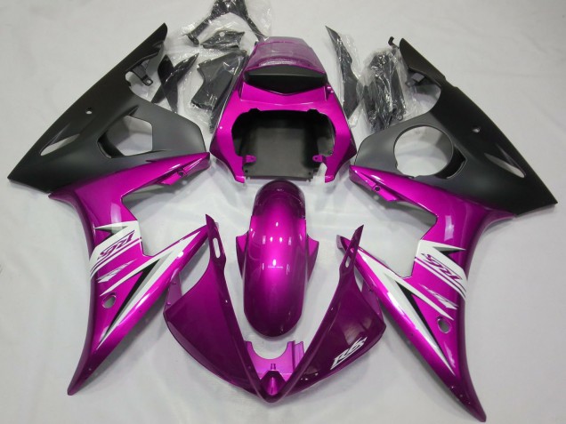 Yamaha R6 Motorrad Verkleidung 2003-2004 - Rosa Weiss Matt Schwarz