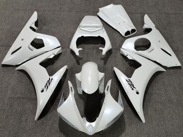 Yamaha R6 Motorrad Verkleidung 2005 - Perl Weiss