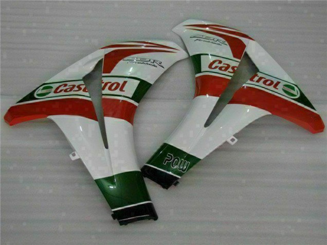 Honda CBR1000RR Motorrad Verkleidung 2008-2011 - Weiss Rot Grun Castrol
