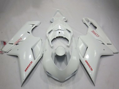 Ducati 1098 Motorrad Verkleidung 2007-2014 - Weiss Corse