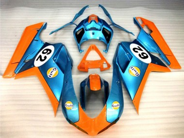 Ducati 848 1098 1198 Motorrad Verkleidung 2007-2014 - Orange Blau Gulf 62