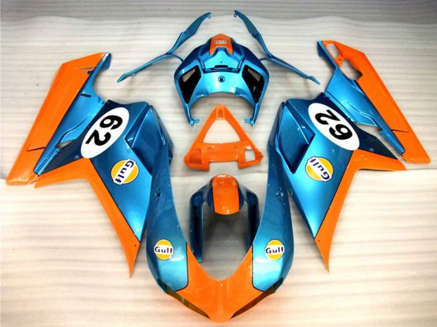 Ducati 848 1098 1198 Motorrad Verkleidung 2007-2014 - Orange Blau Gulf 62